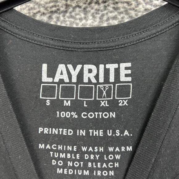 Vintage Layrite Deluxe Shirt Men Extra Large Short Sleeve Crew Neck Cotton XL - Picture 3 of 7